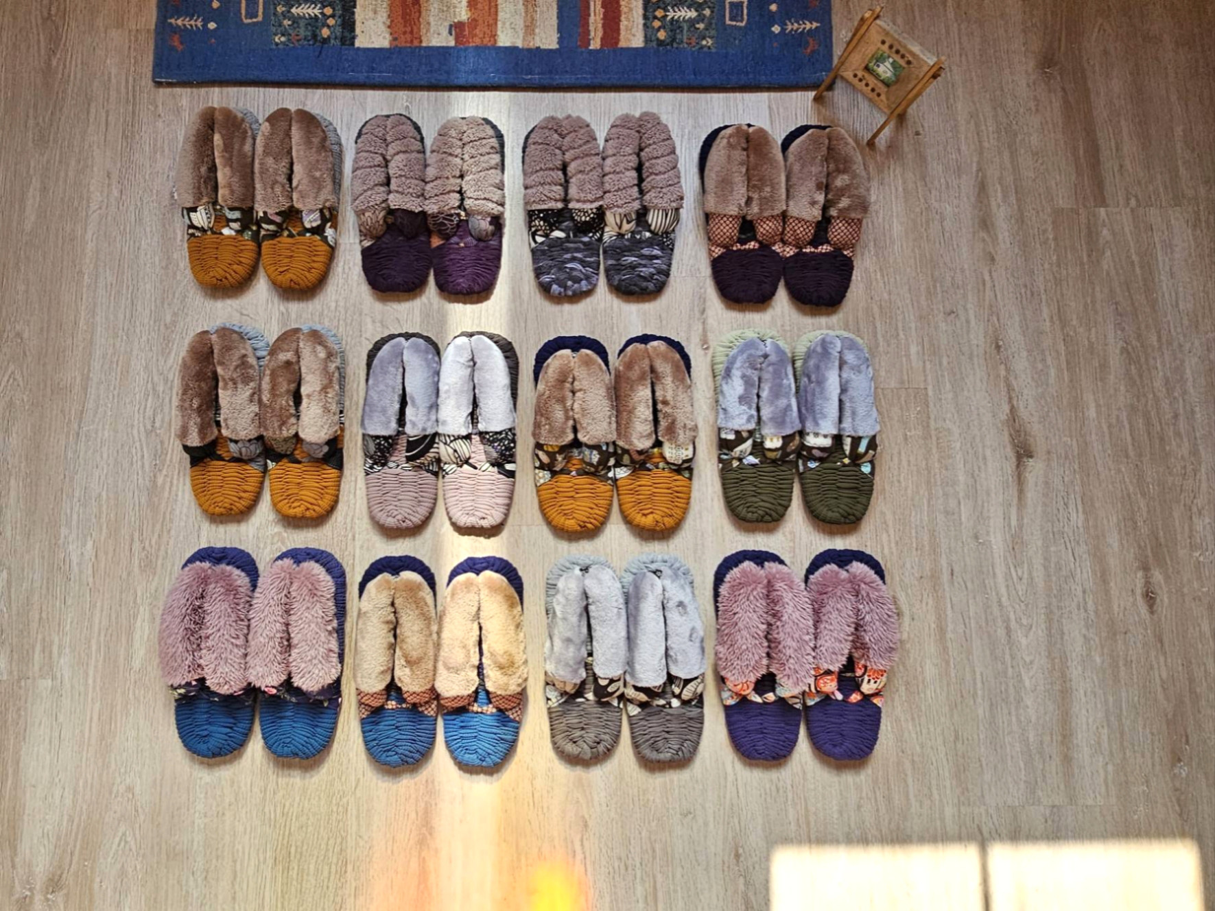 秋冬バージョン布草履~ふわふわモコモコあったかぁ