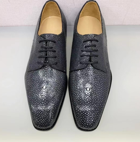 超綺麗海の宝物　シャイニング新作エイ革ビジネス靴　24cm-27cm選択可能