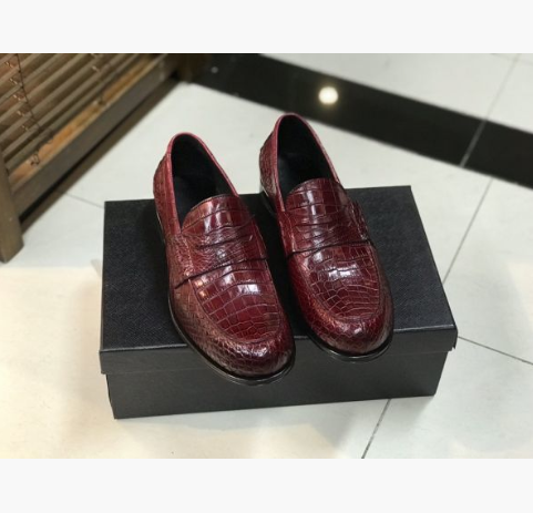 ワニ革 靴 皮靴 メンズシューズ レザー ガジュマル シューズ 24~27cm モカシン ローファー スリッポン 大人気
