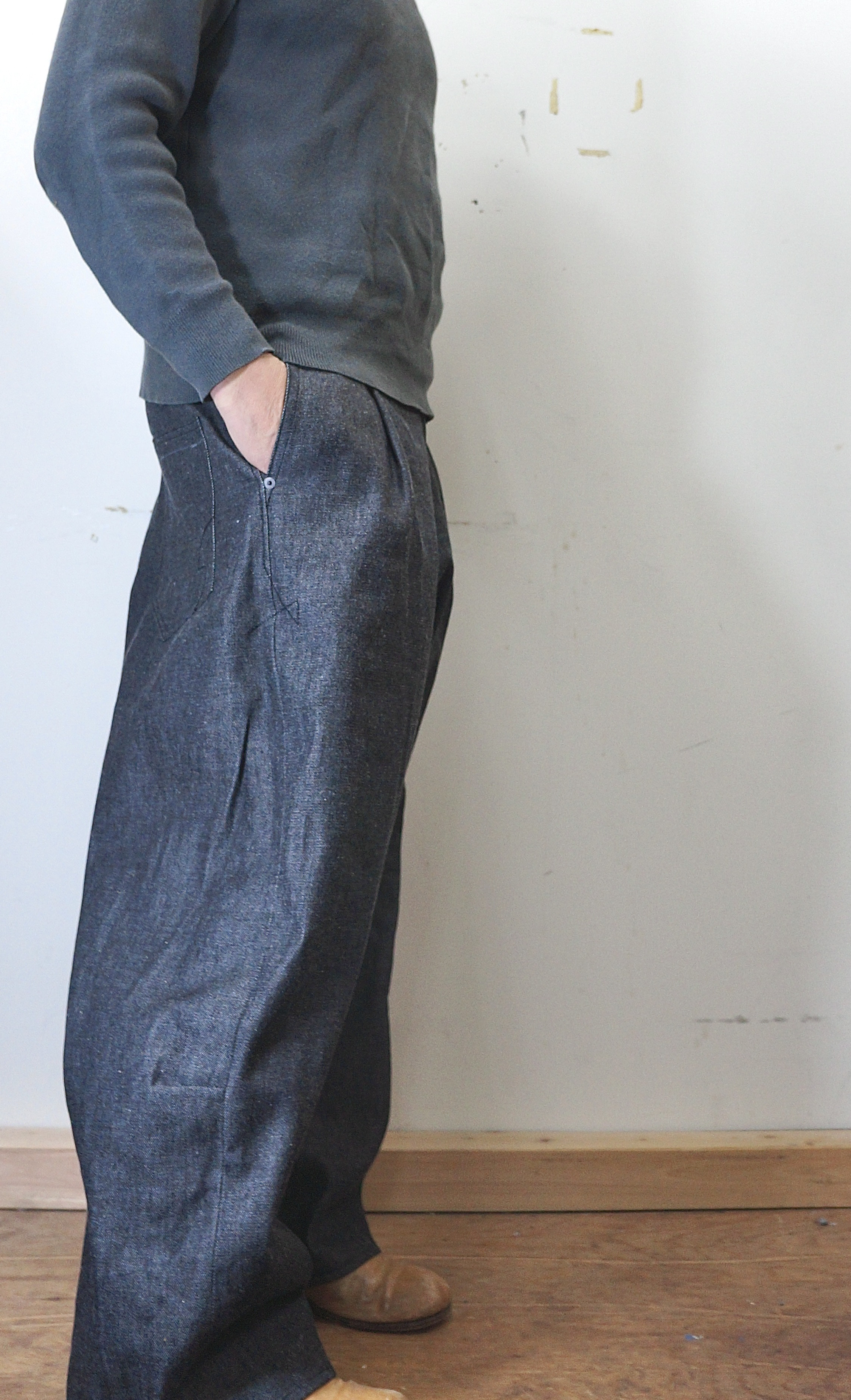 ゆったりサルエルNo.101  ブラックデニム 2025ver.