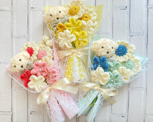 受注生産 花束 ブーケ 枯れないお花 枯れない花 プレゼント 毛糸の花束