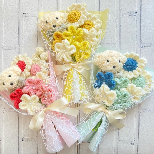 受注生産 花束 ブーケ 枯れないお花 枯れない花 プレゼント 毛糸の花束