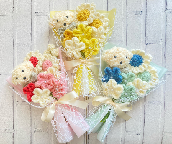 受注生産 花束 ブーケ 枯れないお花 枯れない花 プレゼント 毛糸の花束