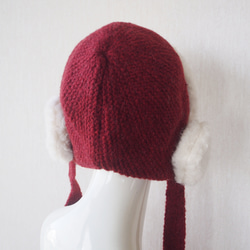 新入荷【個性的デザイン】ビーニー帽・イヤーカバーニット帽RD 4枚目の画像