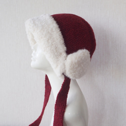 新入荷【個性的デザイン】ビーニー帽・イヤーカバーニット帽RD 1枚目の画像