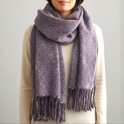 特集掲載》パープルのふんわり大判ストール マフラー ストール Sticka
