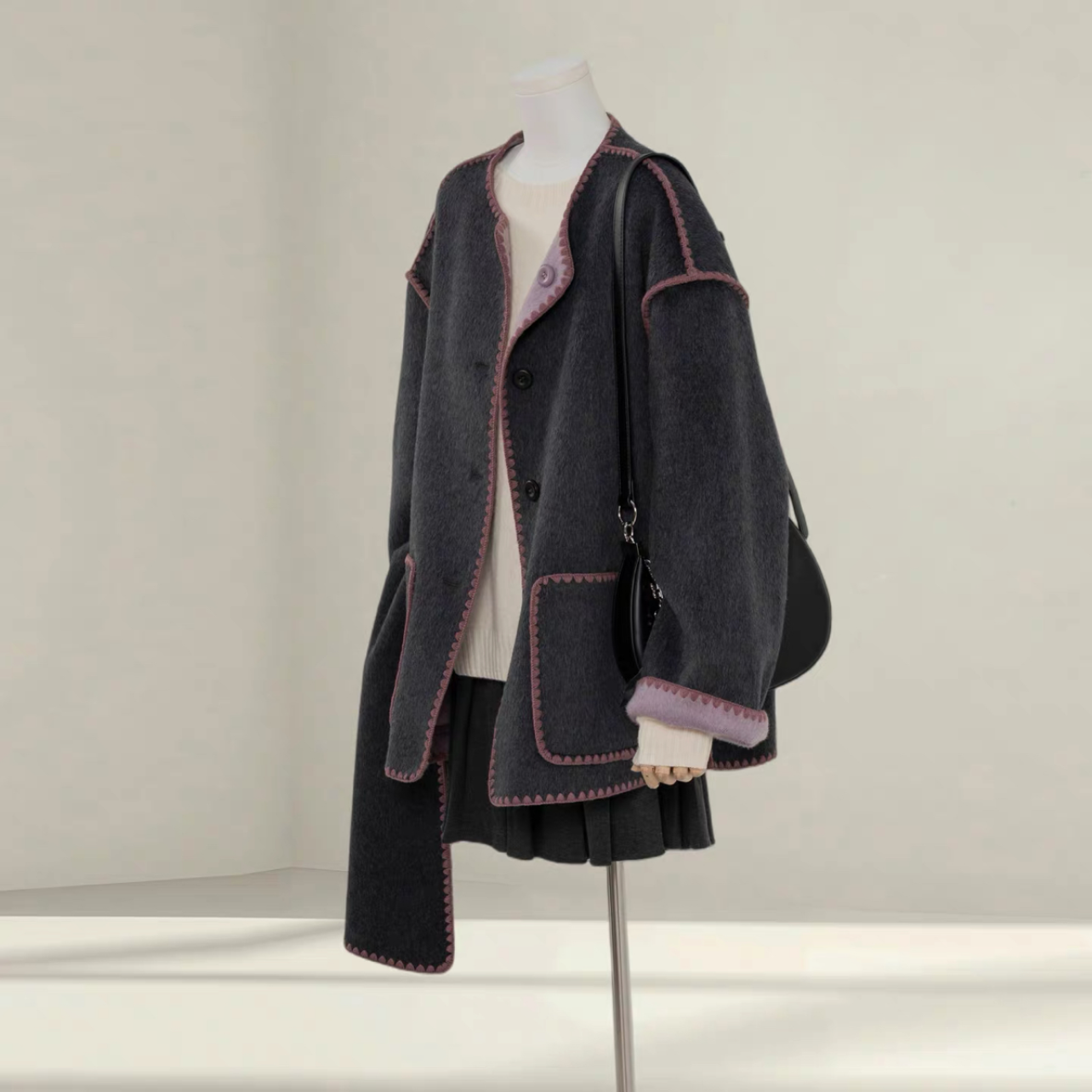 【冬支度新作】コート、レディース、 モコモコテディコート、厚手コート、秋冬コート、個性的、防寒対策