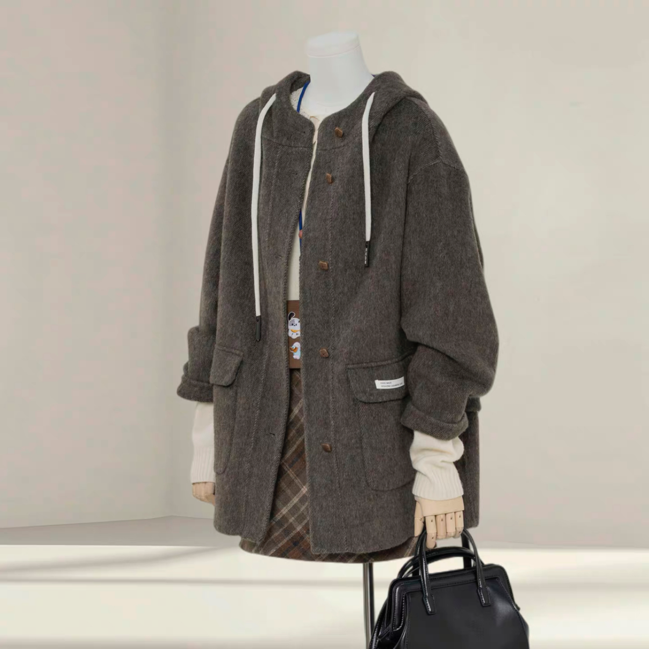 【冬支度新作】コート、レディース、 モコモコテディコート、厚手コート、秋冬コート、個性的、防寒対策