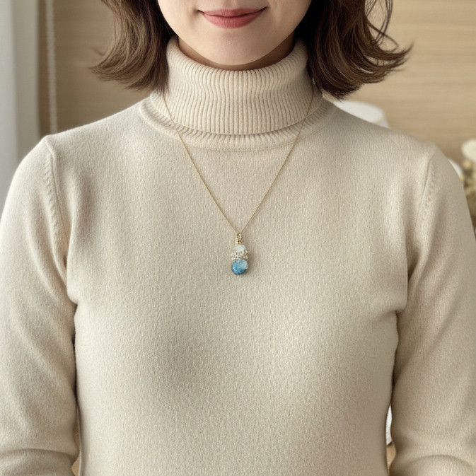 遊色煌く✴︎天の川のようなエチオピアオパールのワイヤージュエリー