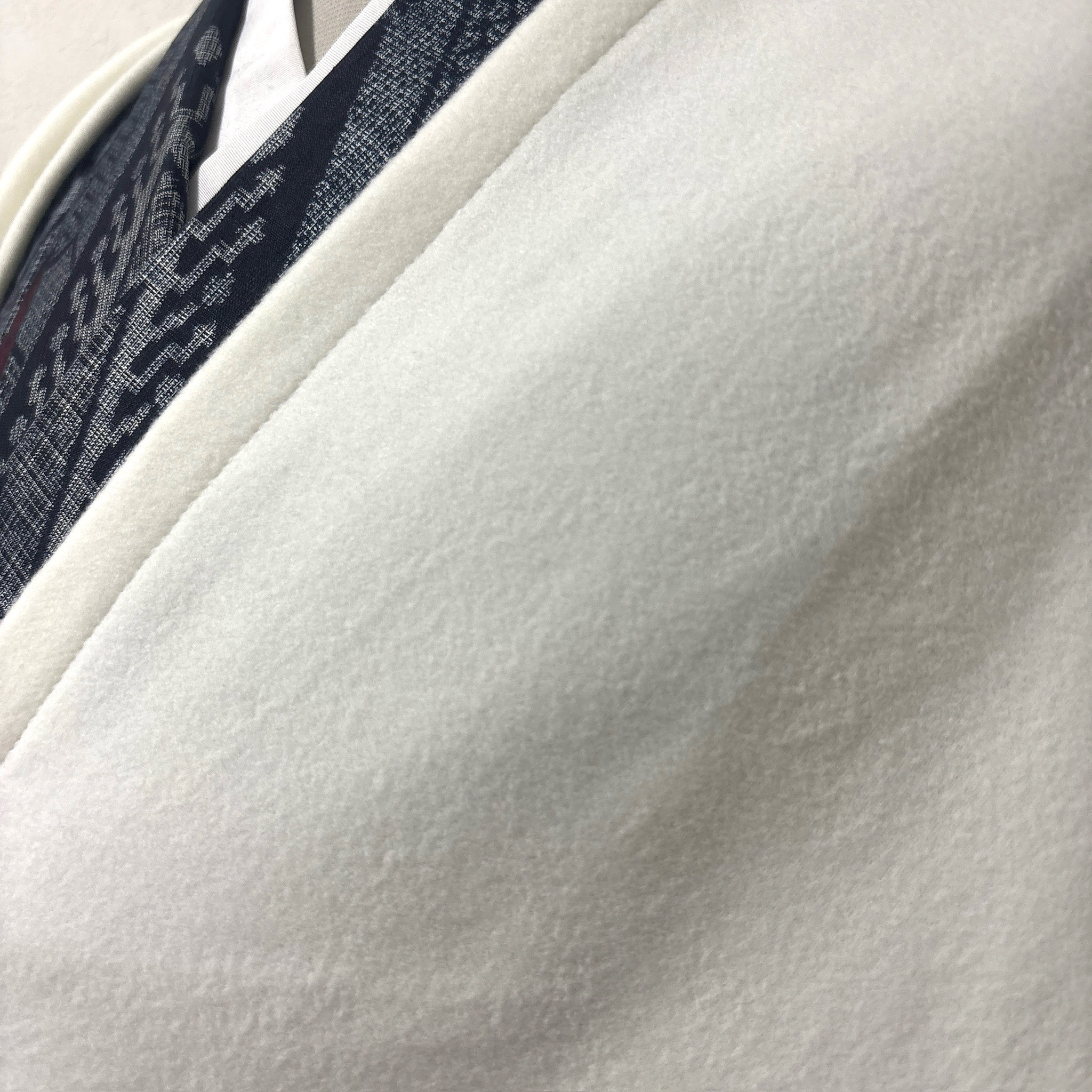 c5757 モモンガコート　白　ライトフリース　塵除け　羽織　長羽織　防寒　着物　コート