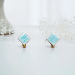 T-267 美濃燒 | 原始磁磚耳環/耳環 [真皮飾面] 第1張的照片