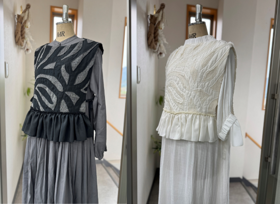 播州織基布×リサイクルシルク　ベスト