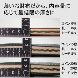L字ファスナーの親子長財布（黄/茶/赤/エンジ/緑/紺/黒) 6枚目の画像