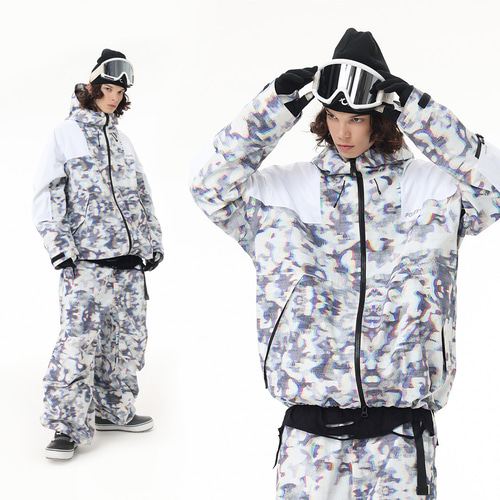 25-26秋冬限定 スノーボードウェア 迷彩 上下セット ジャケット パンツ