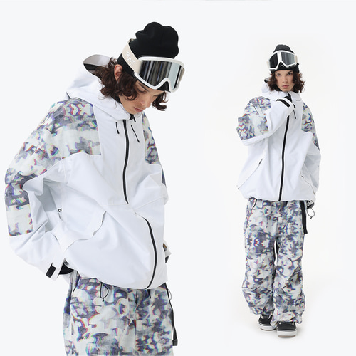 25-26秋冬限定 スノーボードウェア 迷彩 上下セット ジャケット パンツ
