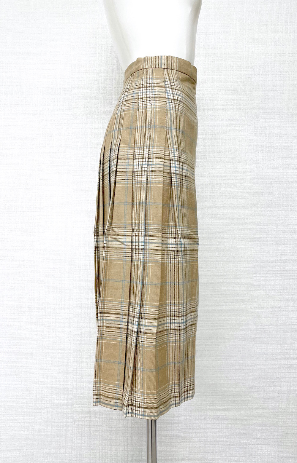 Beige Check Wrap M-Skirt　スカート　ベージュ