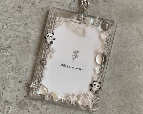 B8トレカキーホルダー】硬質ケース 『 clear 』 panda / パンダ / 透明