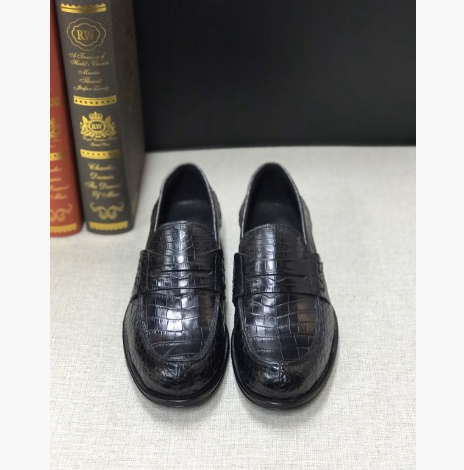 ワニ革 靴 皮靴 メンズシューズ レザー ガジュマル シューズ 24~27cm スリッポン モカシン ローファー 大人気