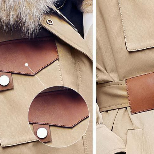 新品 ラビットファーライナーモッズコートフード付きラクーン