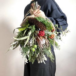 ナチュラルスワッグ 横長ドライフラワースワッグ “ナチュラル” スワッグ BLUEBIRD 通販