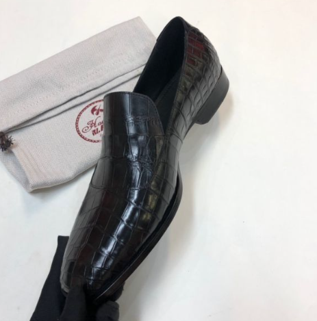 上品 ワニ革 メンズシューズ カジュアルシューズ スリッポン 紳士靴 皮靴 24~27cm ローファー モカシン ビジネ