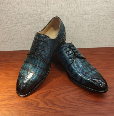 メンズシューズ 革靴 ビジネスシューズ 手縫い 紳士靴 クロコダイルレザー 皮靴 カジュアルシューズ タッセル ワニ革