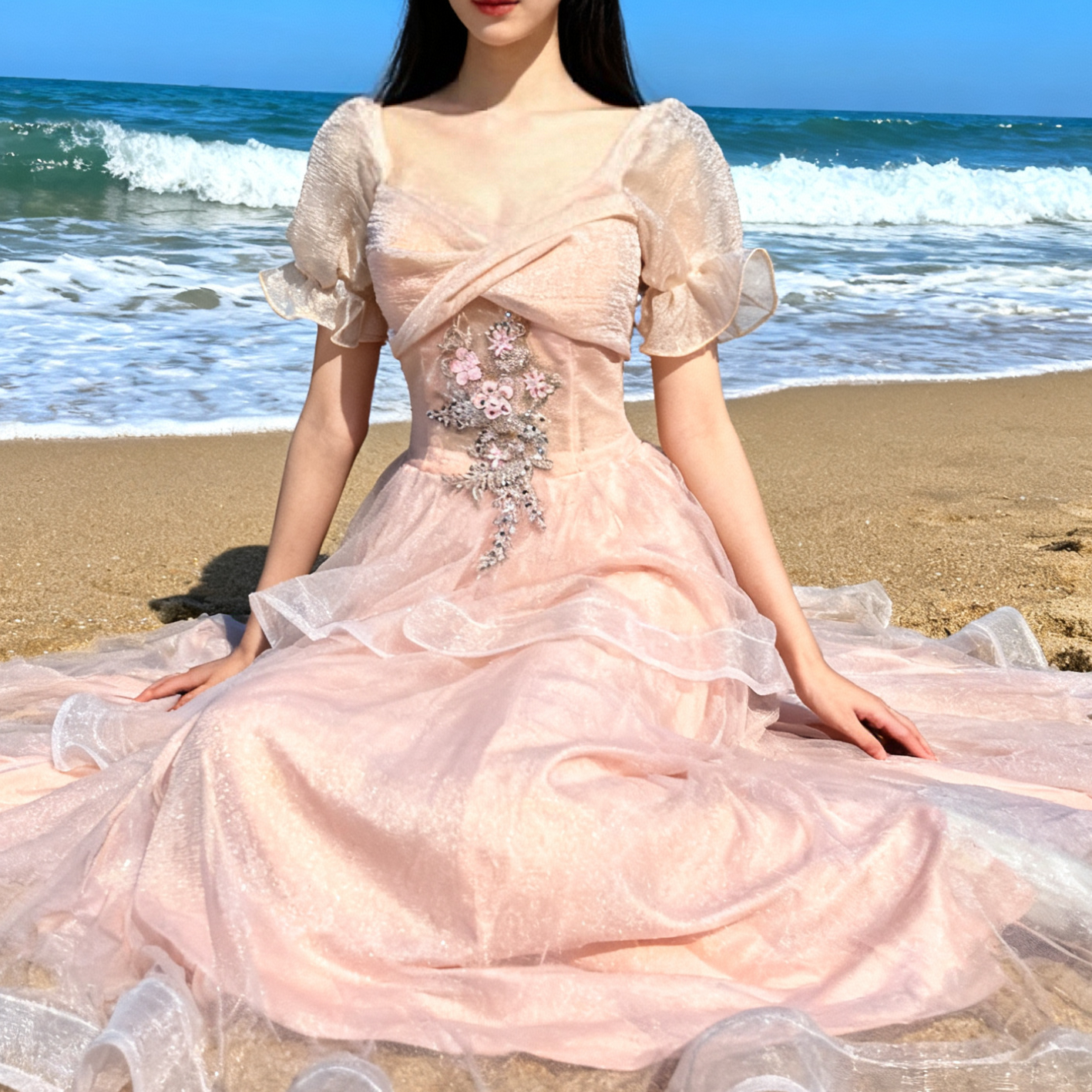 美品  カラードレス ピンク  オーダーメイド ドレス｜コンサート・ウェディング演奏会・誕生日会用