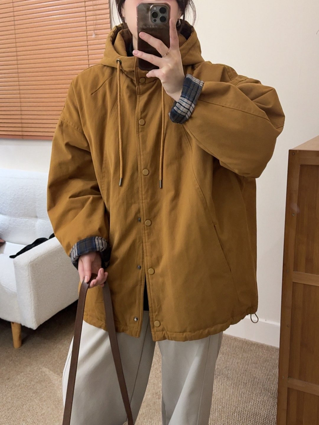 レディース 中綿ジャケット フード付き レトロ 低身長 オーバーサイズ アウター 厚手 防寒 冬