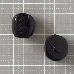 ボタン レトロ 紐 ブラック 黒 裏足 22mm×24mm 6個セット ew-288 4枚目の画像