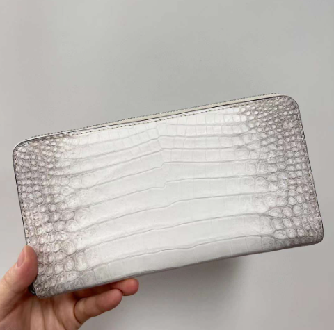 高品質ヒマラヤクロコダイル腹革本革 長財布 小銭入れ 大容量