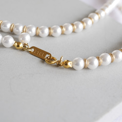 【配戴即可展現優雅氣質】珍珠金雙股項鍊，可單戴或雙股配戴。完美搭配畢業典禮、入學典禮和針織衫。秋冬季節適用。 第5張的照片