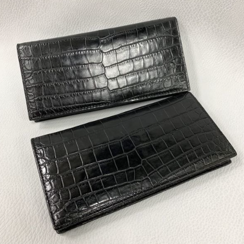 ワニ革 長財布 クロコダイルレザー 本革 財布 二つ折りバック メンズ 男性 大人気 札入れ 名刺入れ カードケース
