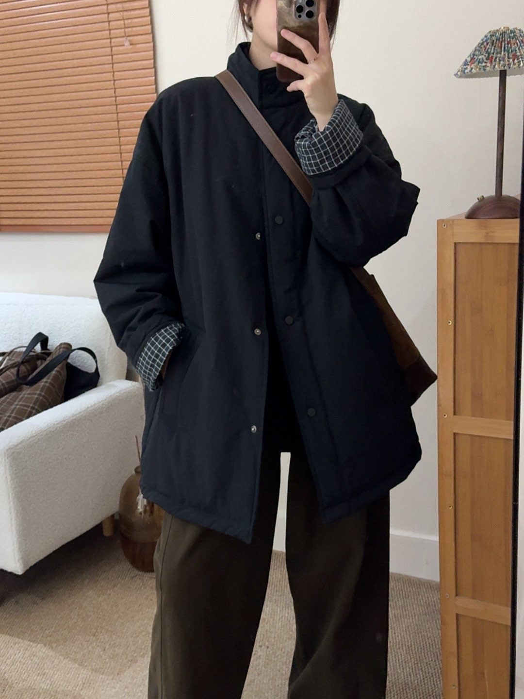 レディース スタンドカラー 中綿コート ミドル丈 オーバーサイズ カジュアル アウター 防寒