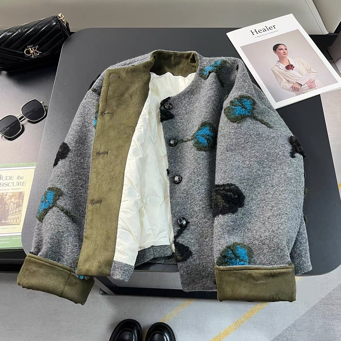 ショートコート    ウールラシャ   春秋   冬