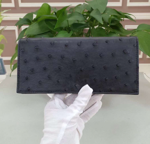 新品！オーストリッチ 無双本革長財布 黒