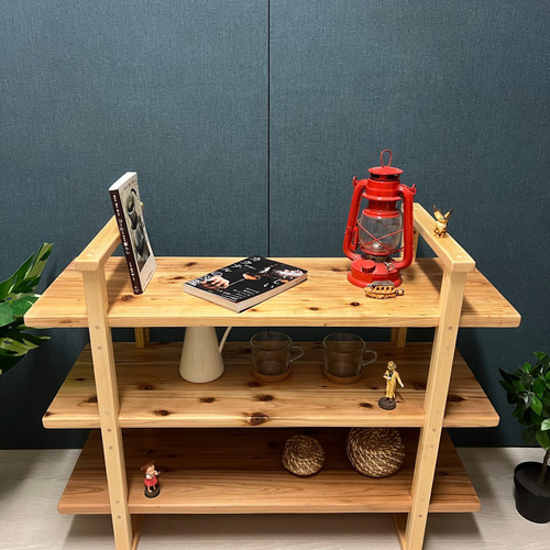 送料無料】 オープンラック 本棚 小物置き 杉 ナチュラル 3段 棚  