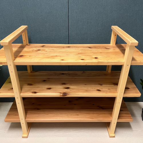 送料無料】 オープンラック 本棚 小物置き 杉 ナチュラル 3段 棚  