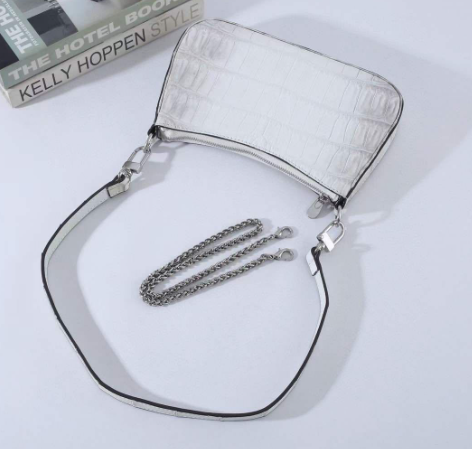 高品質綺麗なヒマラヤクロコダイル革レディースショルダーバッグ