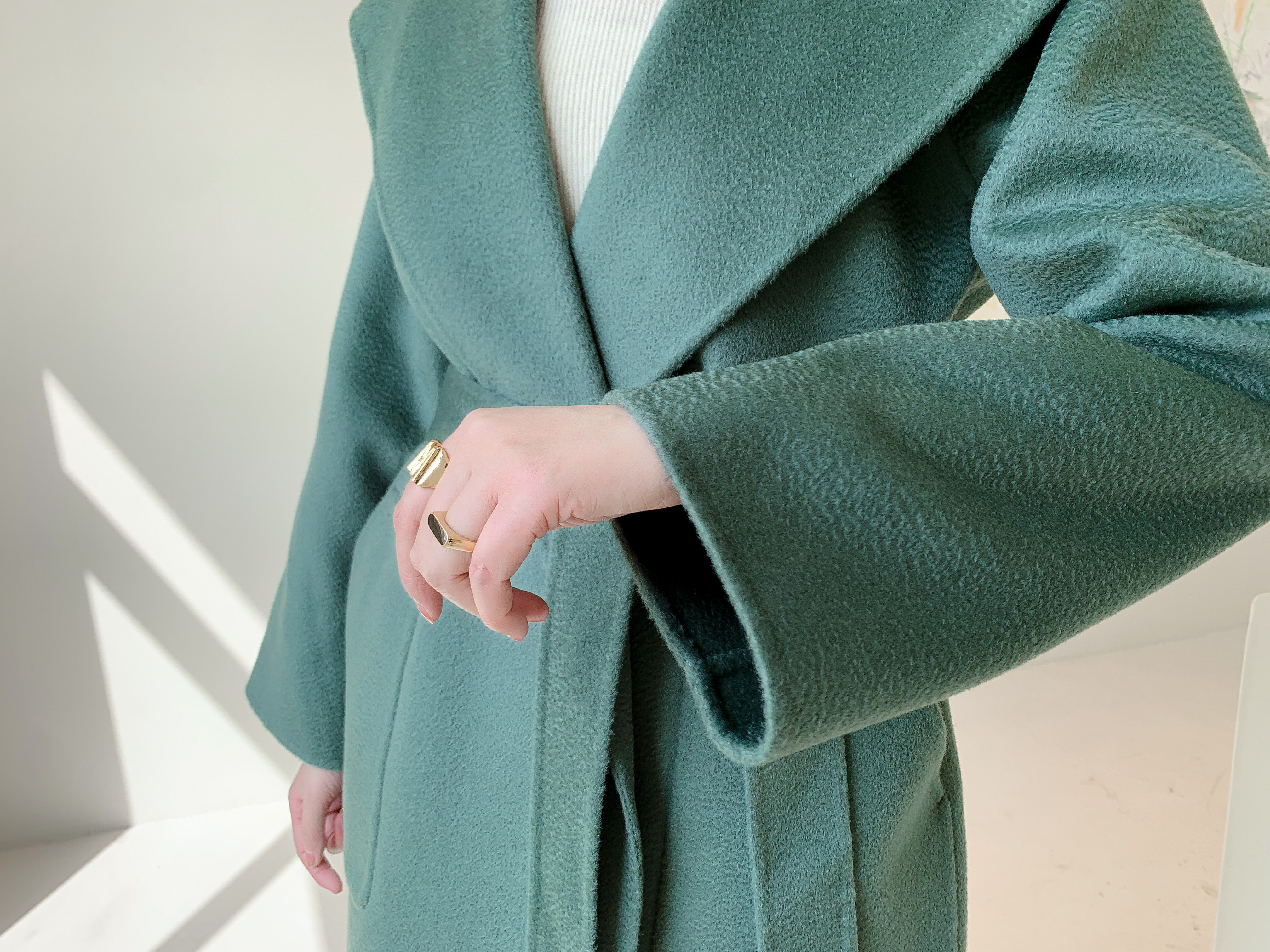 【全15色】【ウール100％】　優しい艶感あり　リバーシブル生地　手縫いコート☆オーダーメイド可