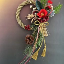 お正月早割＊ナチュラルなドライフラワーで祝う新年のお正月しめ縄飾り