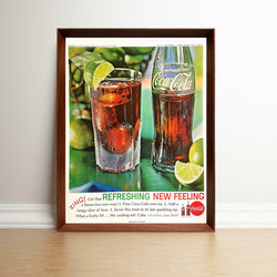 セブンアップ当時物ビンテージ７-upセブンアップ＊アメグラ＊60年広告 7UP セブンアップ 1960年代 アメリカ ヴィンテージ 広告 額付 ポスター