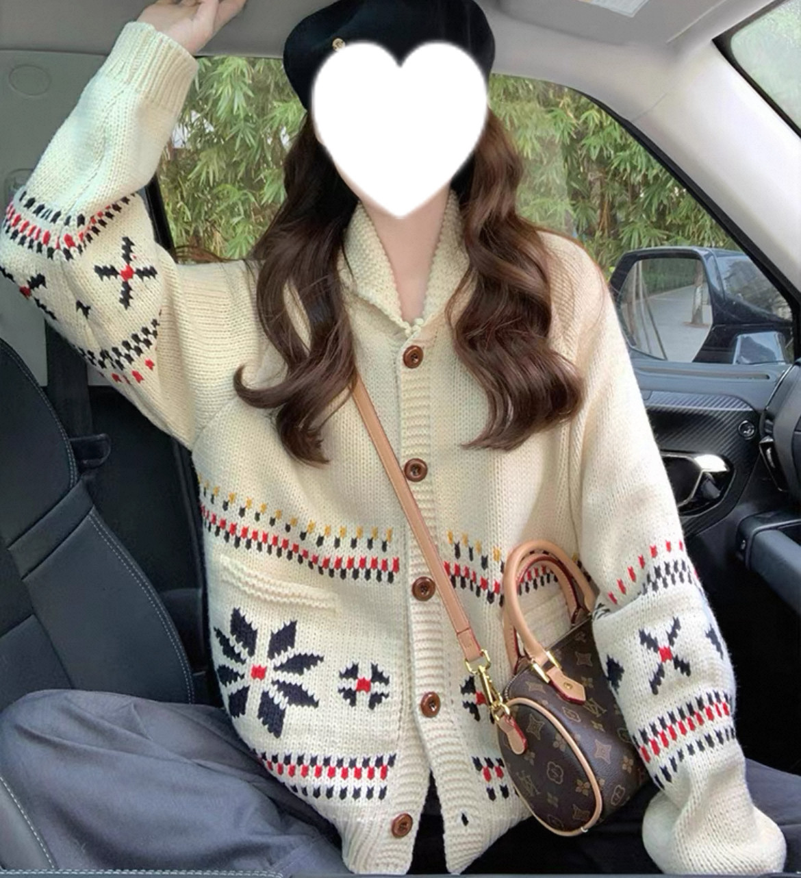 大人が着たいお洒落なカーディガン、手編みニットカーディガン、前開きニットセーター、防寒対策、秋冬ニットコート、厚手