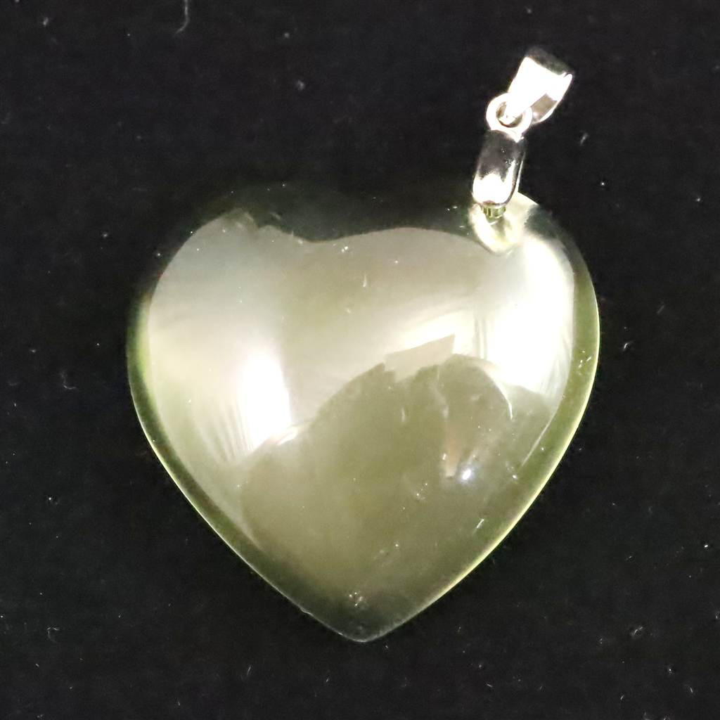 リビアンデザートグラス 28mmハートポリッシュ ペンダント 8.7g  #77791