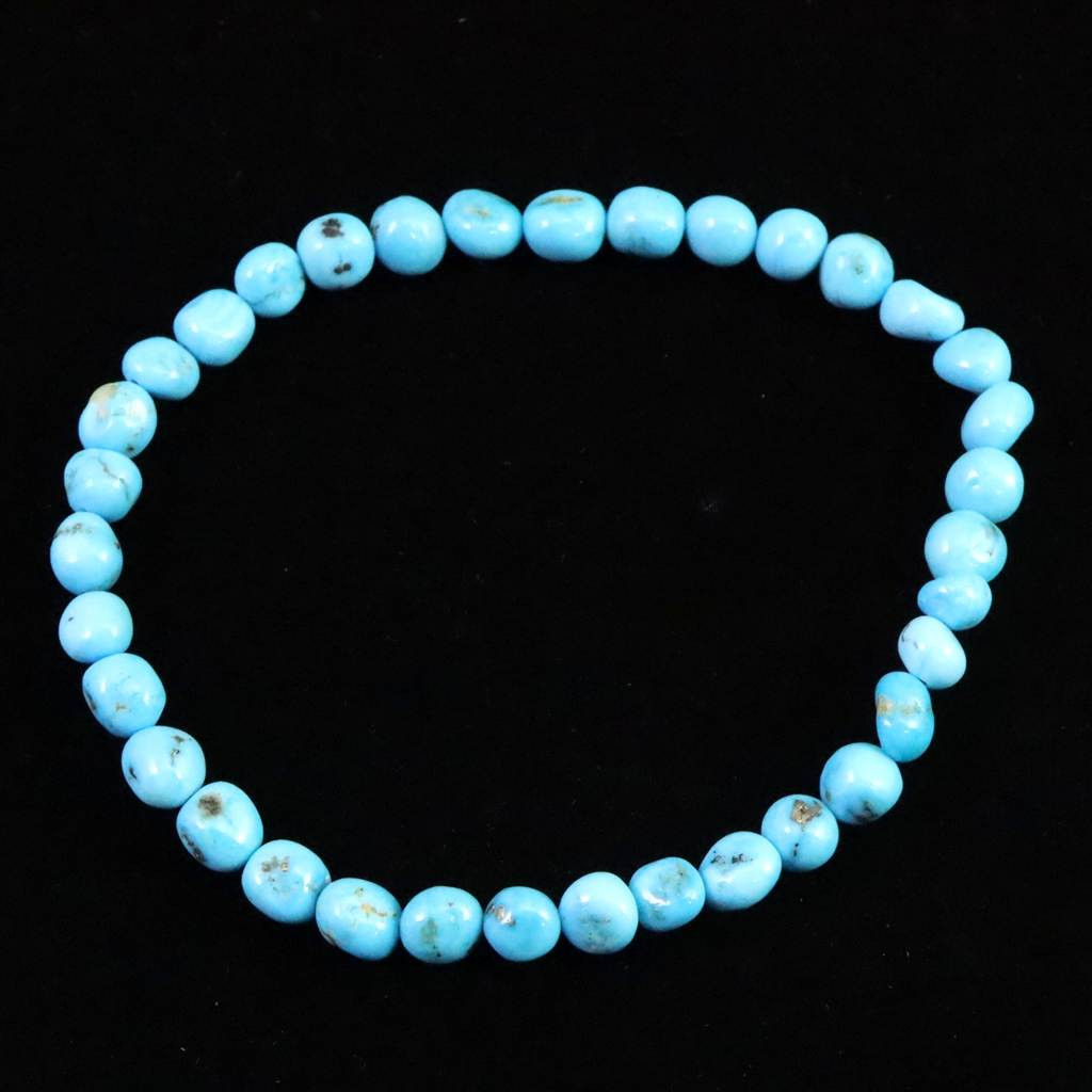 スリーピングビューティ鉱山産ターコイズ  タンブル アンクレット 10.5g #44721