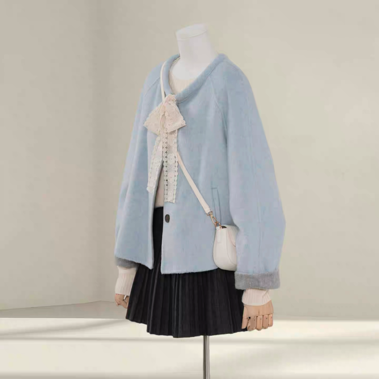 【冬支度新作】コート、レディース、 モコモコテディコート、厚手コート、秋冬コート、個性的、防寒対策