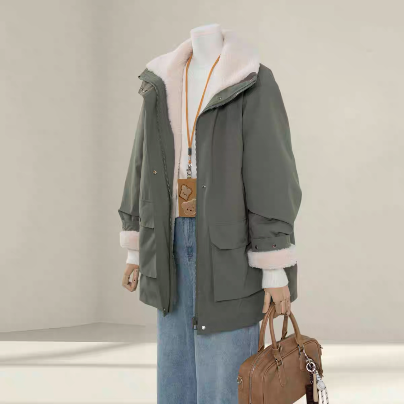 【冬支度新作】コート、レディース、 モコモコテディコート、厚手コート、秋冬コート、個性的、防寒対策