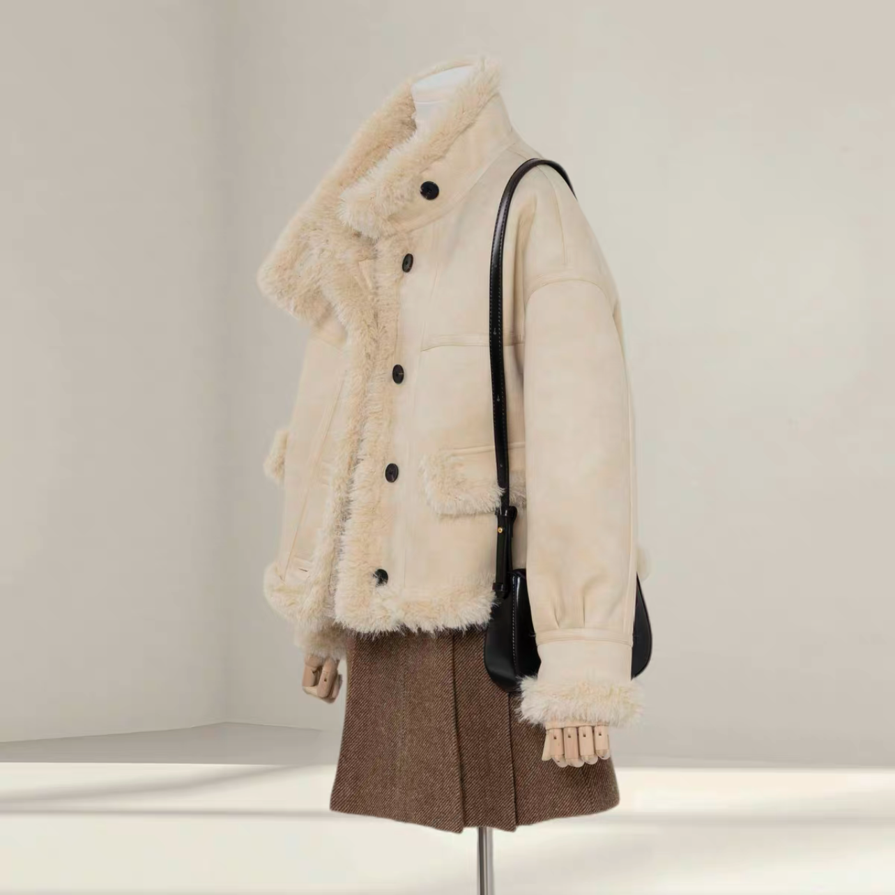 【冬支度新作】コート、レディース、 モコモコテディコート、厚手コート、秋冬コート、個性的、防寒対策