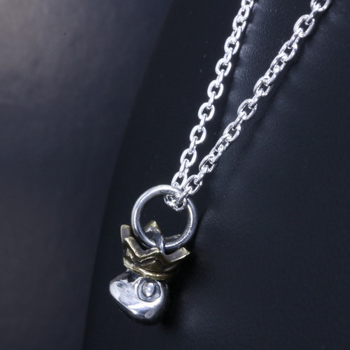 ペンダント ネックレス メンズ シルバー ： 龍頭 王 蛙 玉 ペンダント