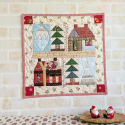 予約品☆四季の森☆秋のパッチワークキルトタペストリー タペストリー