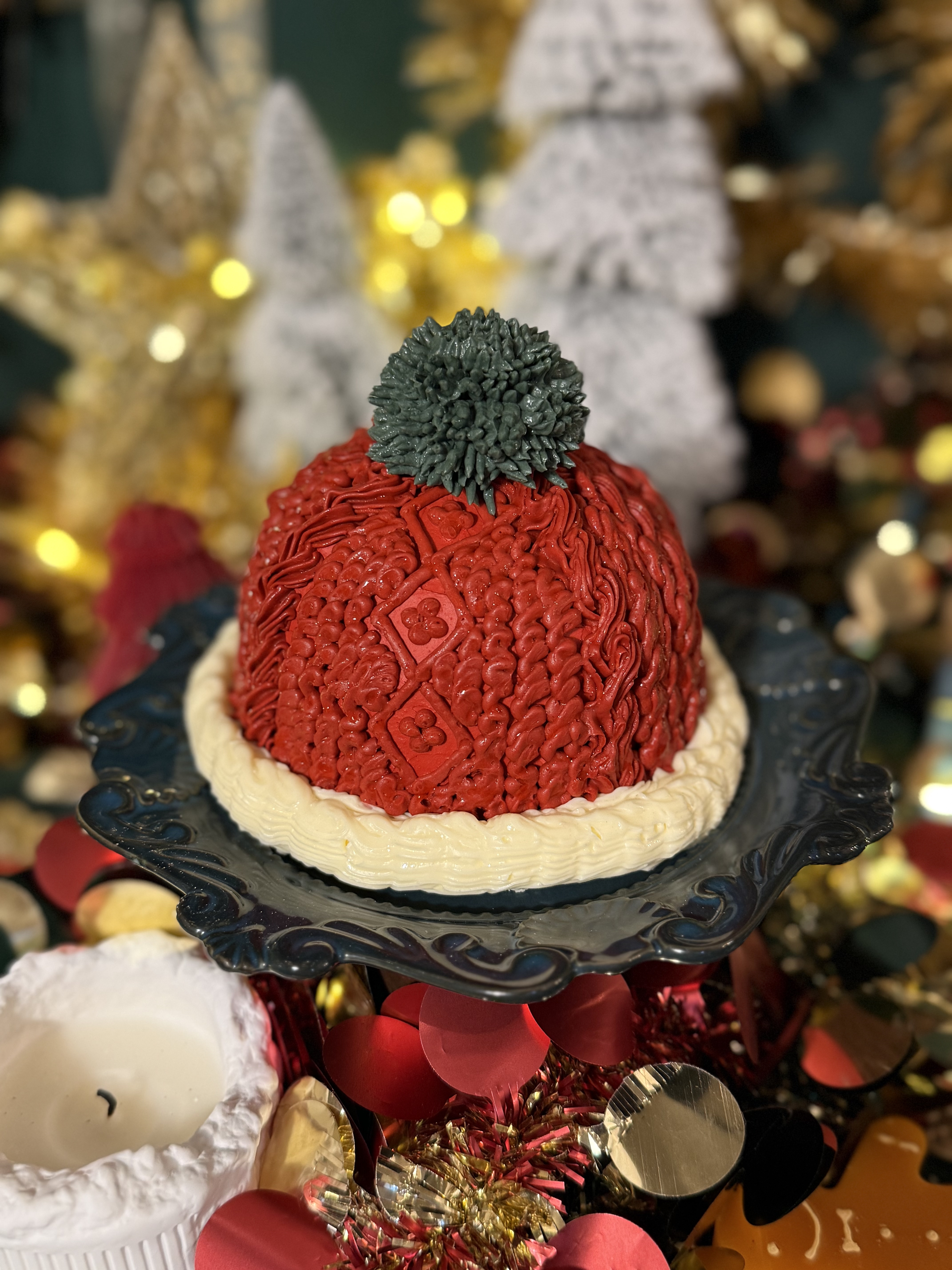 X'mas Knit cake / 3.4号サイズ/クリスマスケーキ/クリスマス2025